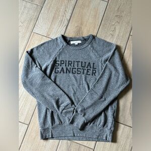 Spiritual Gangster Crewneck Sweatshirt Heather Gray Small